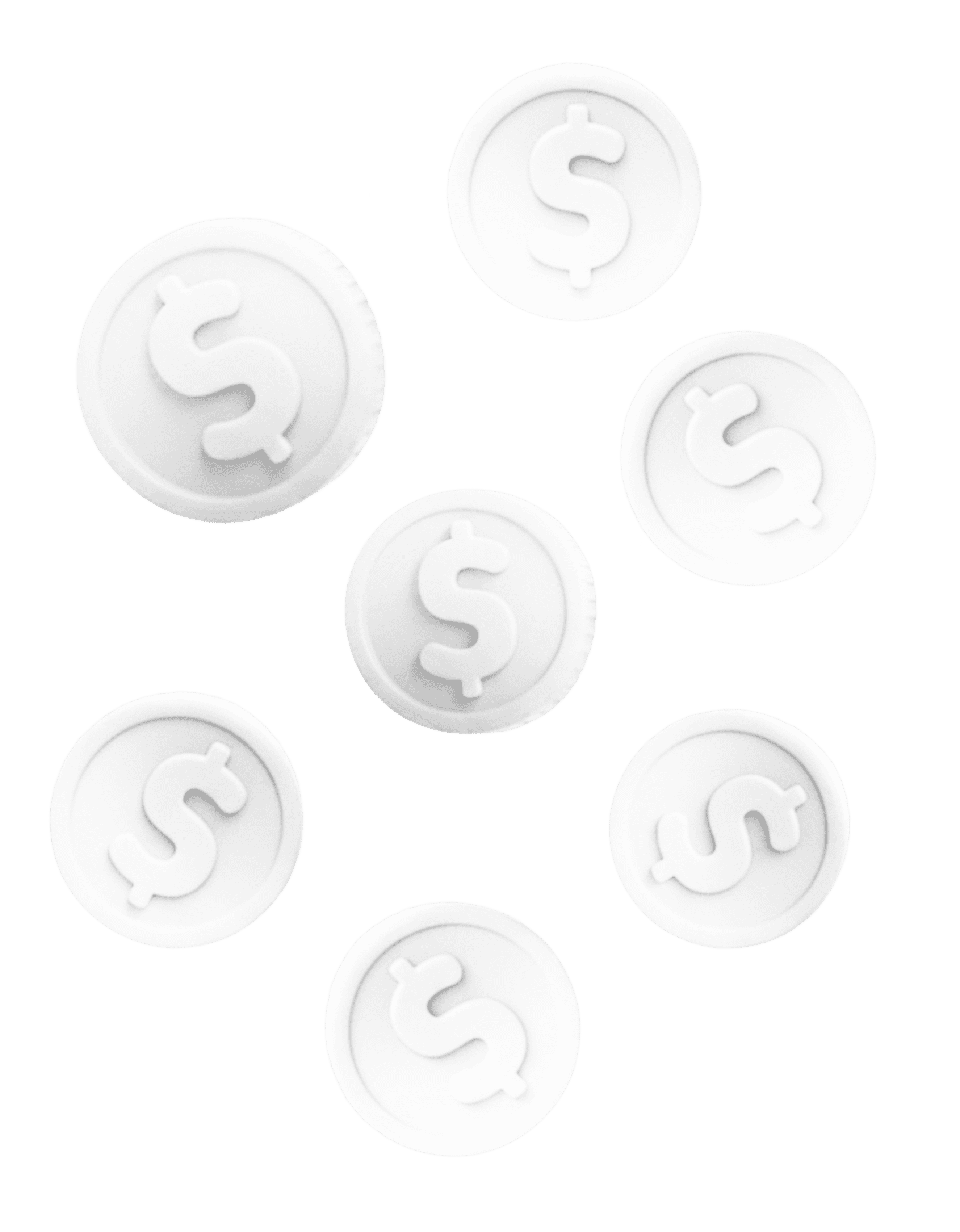 Moedas de dólar representando comissões